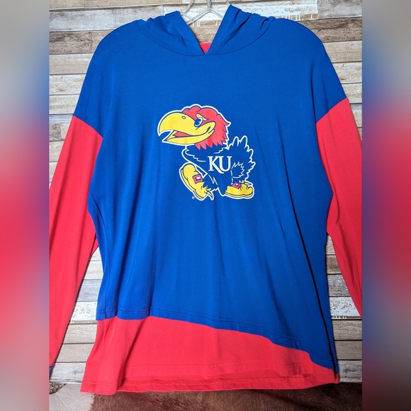 New Emerson Street Kansas University Jayhawk Logo Hoodie - Picture 3 of 15